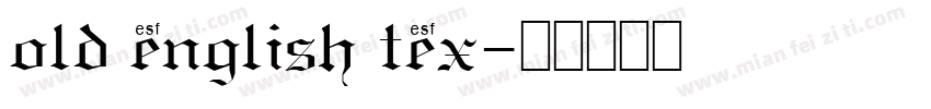 old english tex字体转换